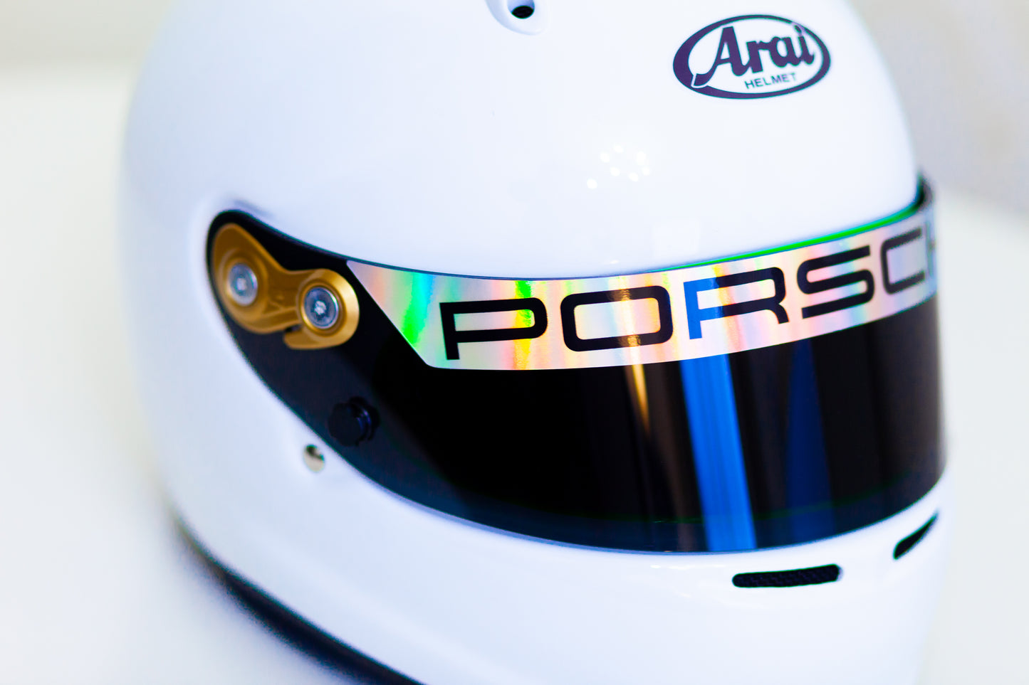 Helmet visor Sticker (Chrome Hologram Oil slick) (Karting, Motorsport)