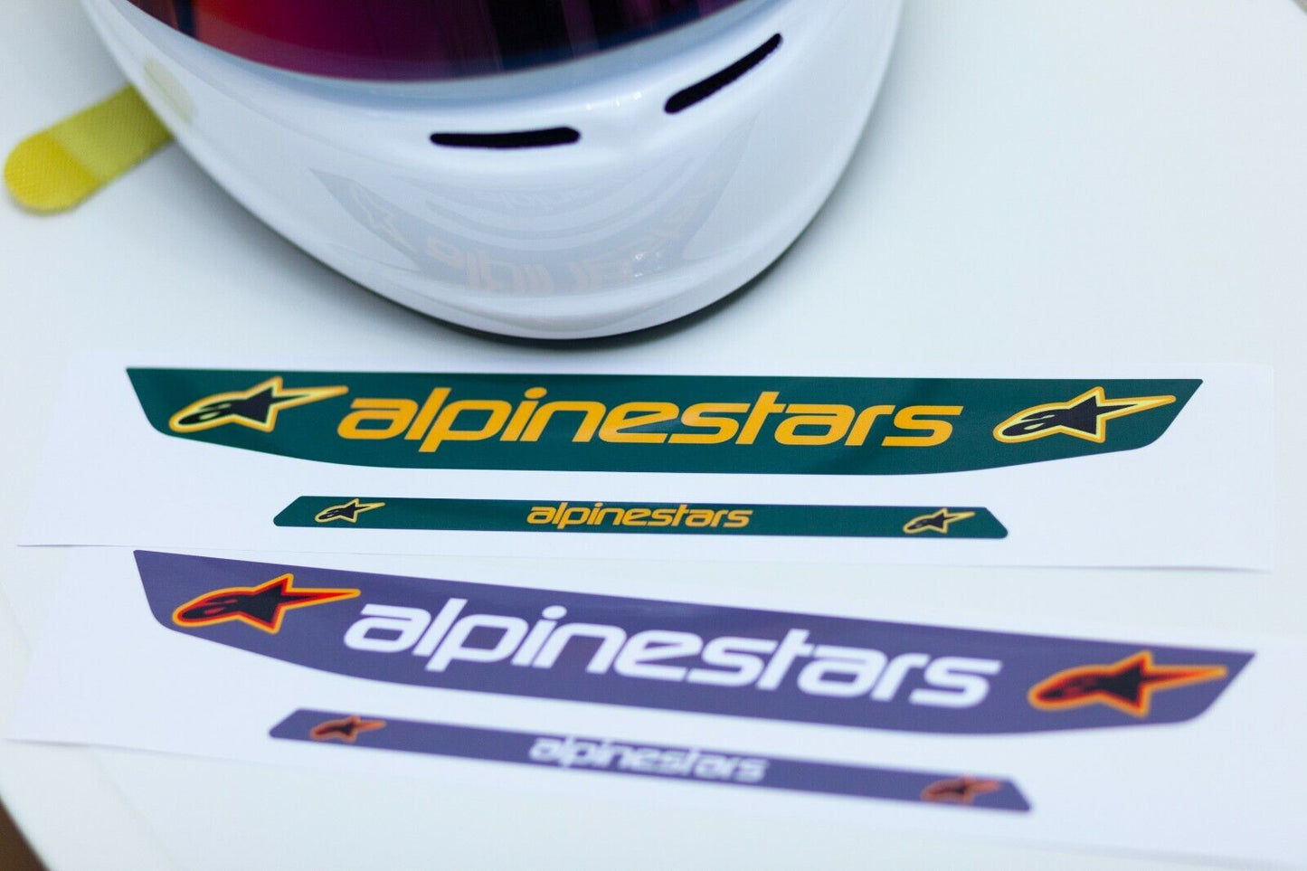 Alpinestars Helmet Visor Sticker Kit Universal Curve (Karting, Motorsport)